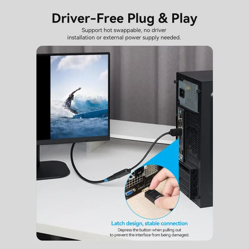 Vention DP to HDMI™ 4K Converter 0.15M Black - Vention