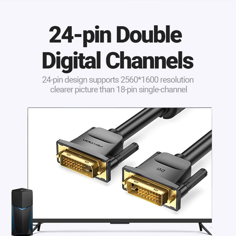 Vention DVI(24+1) Male to Male Cable for Computer Projector Displayer TV