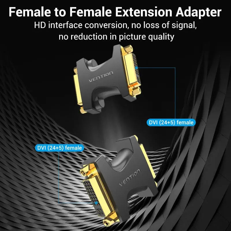 Vention DVI (24+5) Female to Female Adapter Black - Vention