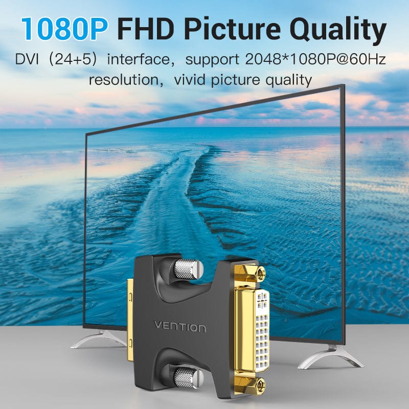 VENTION DVI Male to Female Adapter for computer Laptop TV Monitor displayer