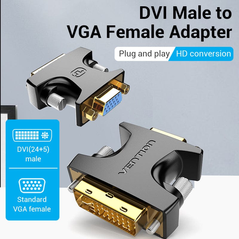 Vention DVI Male to VGA Female Adapter for computer host graphics card TV Projector