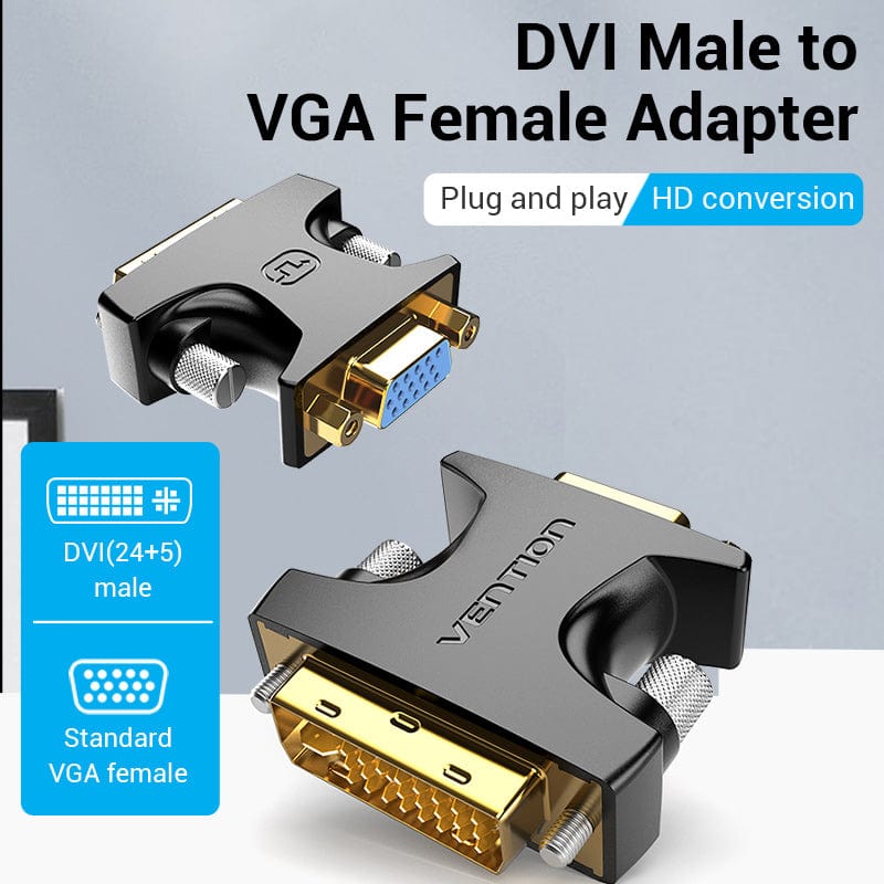 Vention DVI Male to VGA Female Adapter for computer host graphics card  TV Projector