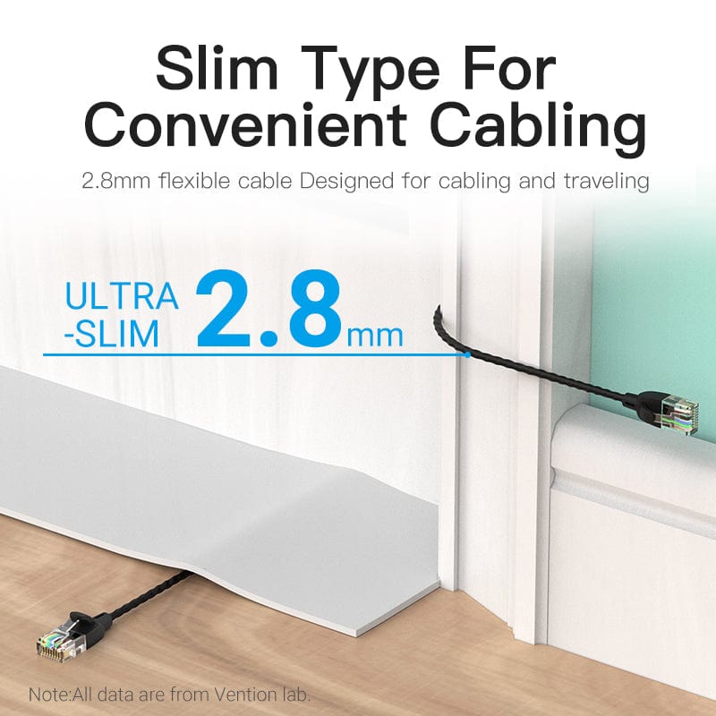 VENTION Ethernet Cable Cat 6 A 10Gbps UTP RJ 45 Slim Ethernet Patch Cable Cat6 A Lan Patch Cord for Modem Cable Ethernet RJ45
