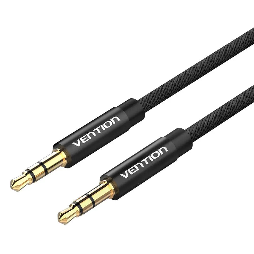Vention Fabric Braided 3.5mm Male to Male Audio Cable Black Metal Type - Vention