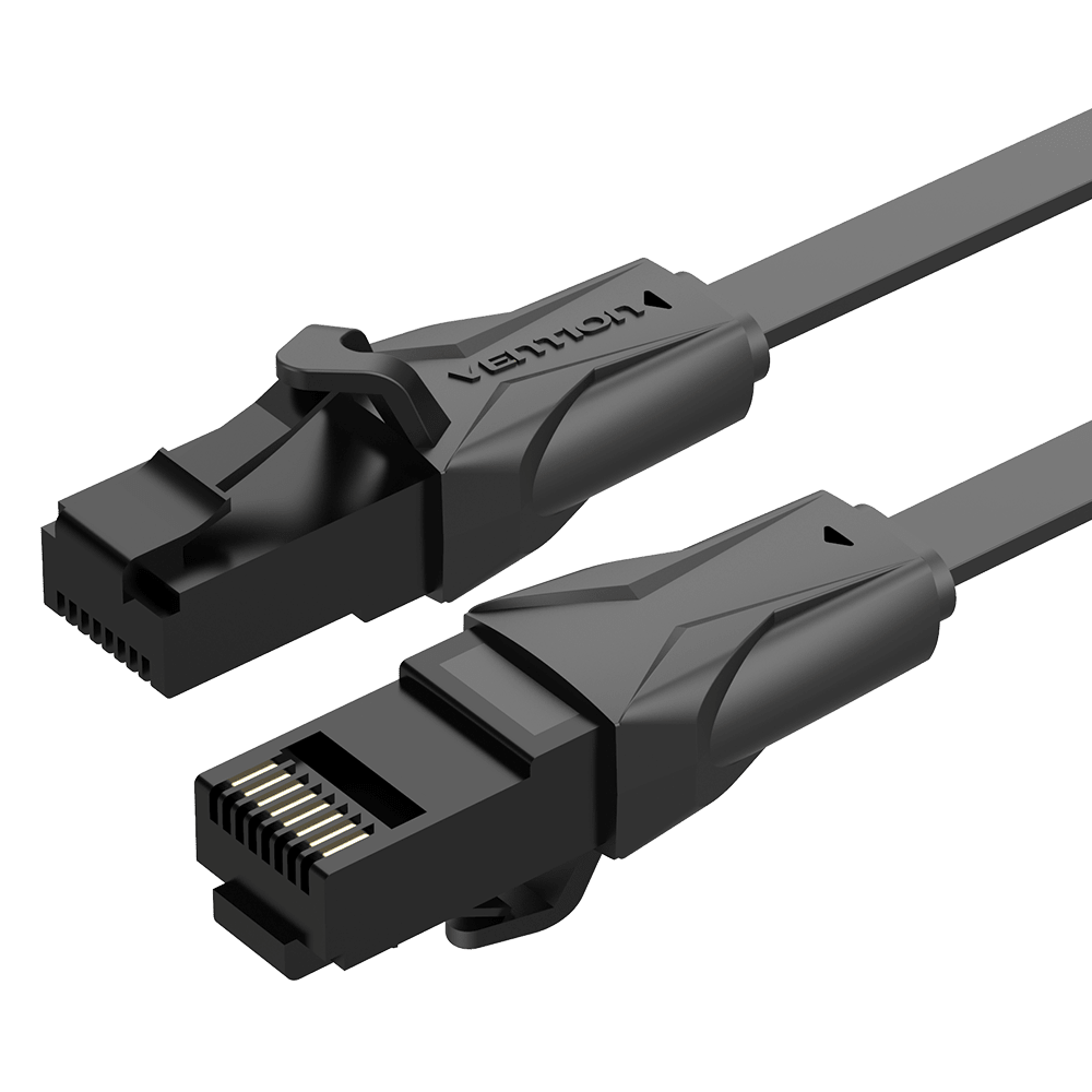 Vention Flat Cat.6 UTP Patch Cable Black - Vention