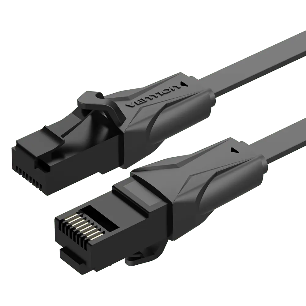 Vention Flat Cat.6 UTP Patch Cable Black - Vention