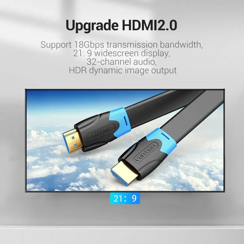Vention Flat HDMI™ Cable Black - Vention