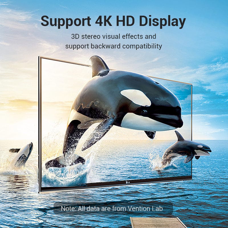 Vention HDMI 270 Degree Male to Female Vertical Flat Adapter for Laptop/Desktop/TV Box
