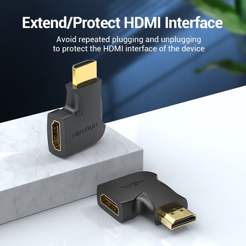 Vention HDMI 90 Degree Male to Female Vertical Flat Adapter for laptop desktop