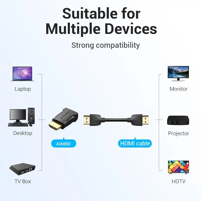 Vention HDMI™ Male to Female Adapter Black - Vention