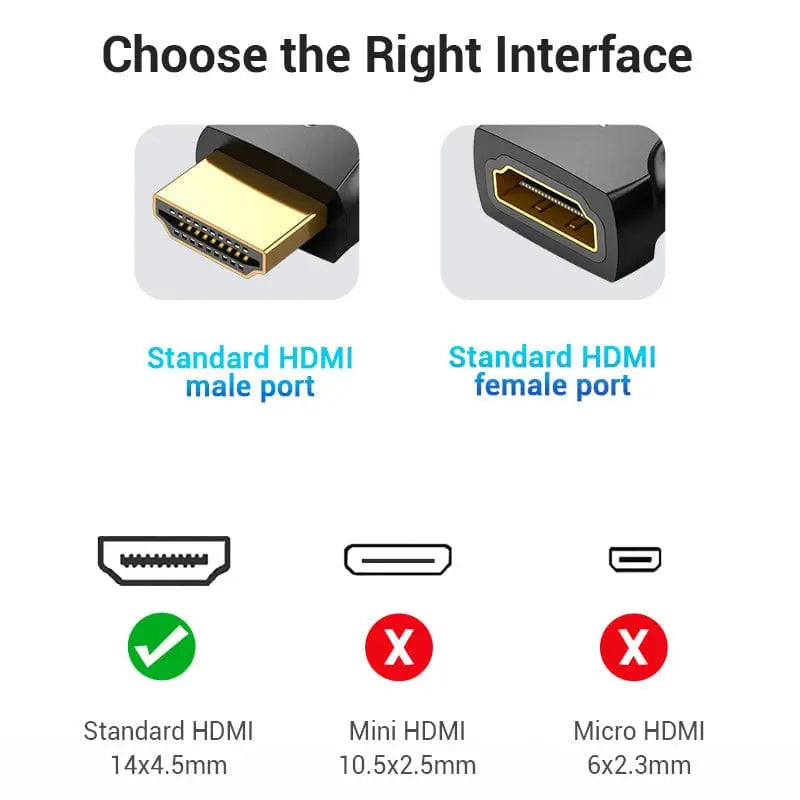 Vention HDMI™ Male to Female Adapter Black - Vention