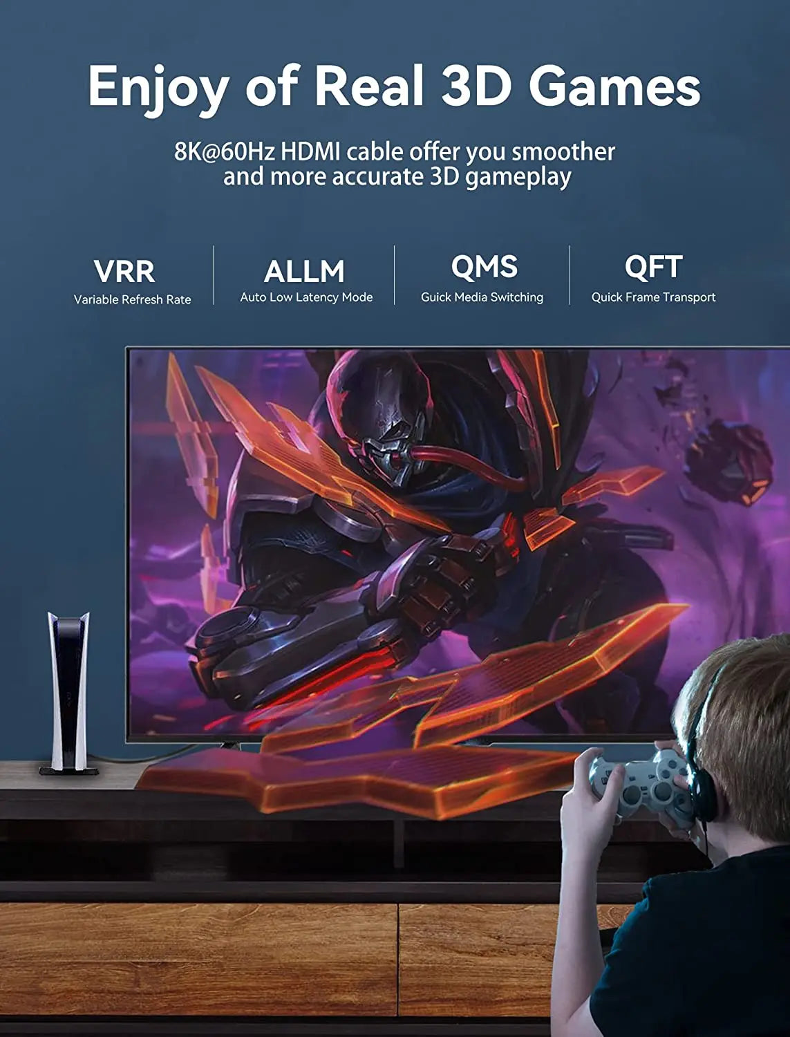 Vention Cotton Braided HDMI™-A Male to Male HD Cable 8K Aluminum Alloy Type - Vention