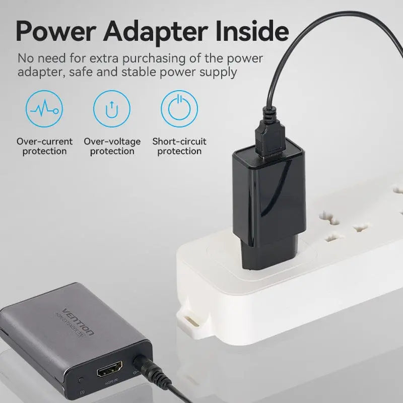 Vention HDMI™ Network Cable Extender 60M Gray Aluminum Alloy Type EU Standard - Vention