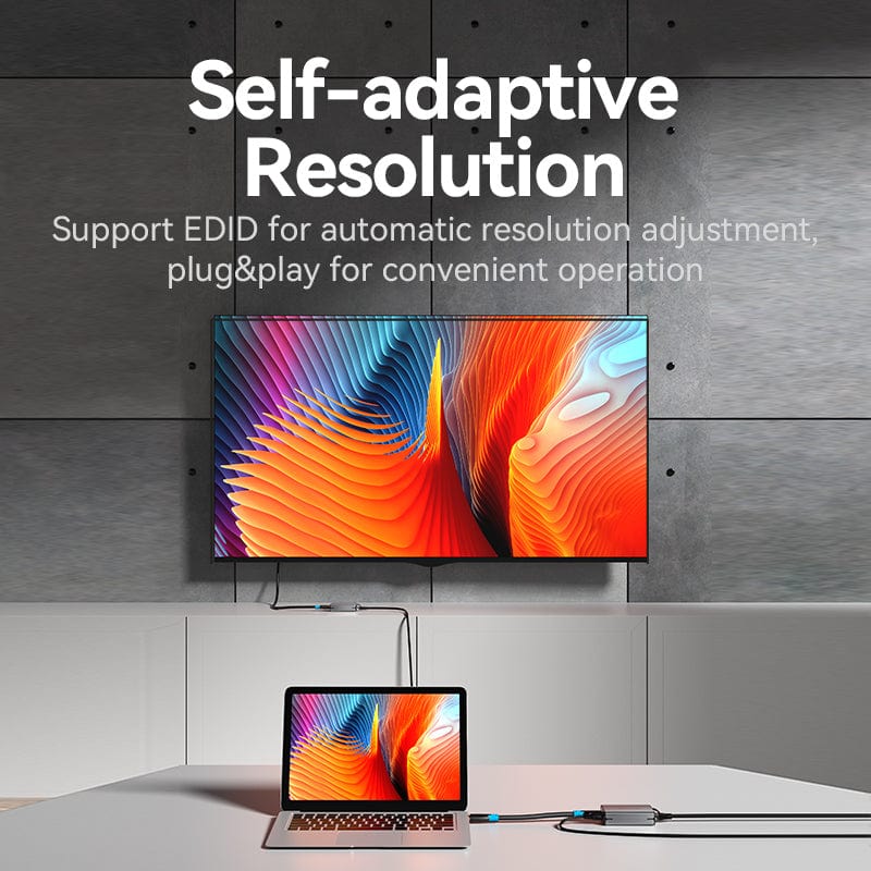 VENTION HDMI Network Cable Extender 50M for computer Laptop TV