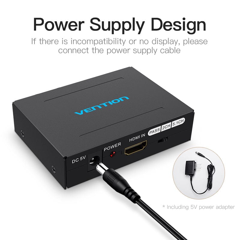 VENTION HDMI to HDMI/Optical Fiber Audio/2RCA Audio Converter