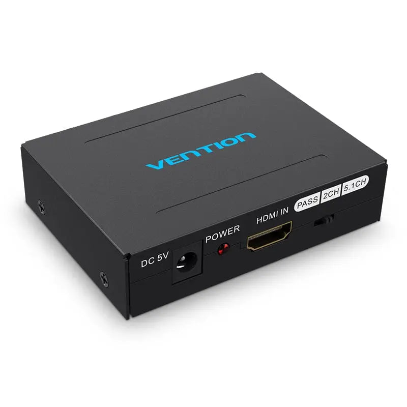 Vention HDMI™ to HDMI™/Optical Fiber Audio/2RCA Audio Converter Black EU Standard - Vention
