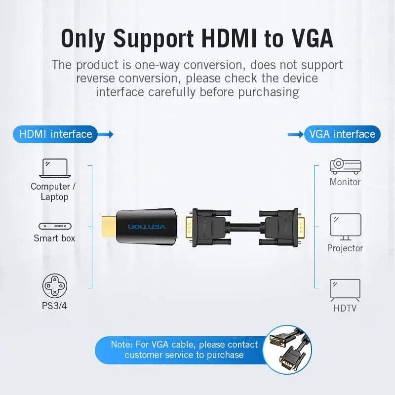 Vention HDMI™ to VGA Converter with 3.5MM Audio - Vention
