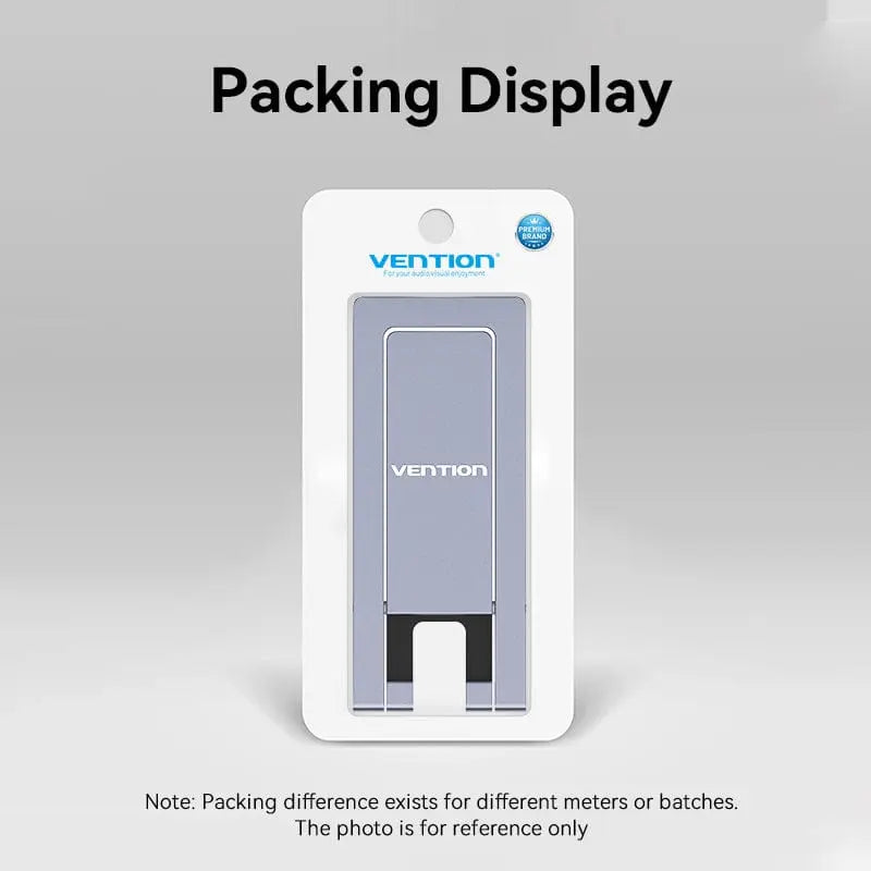 Vention Portable Phone Stand for Desk Black Aluminium Alloy Type - Vention