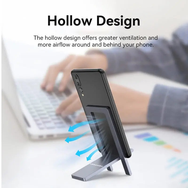 Vention Portable Phone Stand for Desk Black Aluminium Alloy Type - Vention