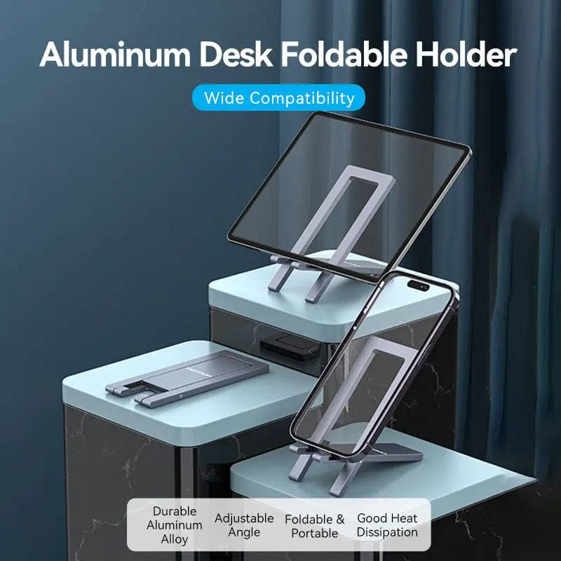 Vention Portable Phone Stand for Desk Black Aluminium Alloy Type - Vention