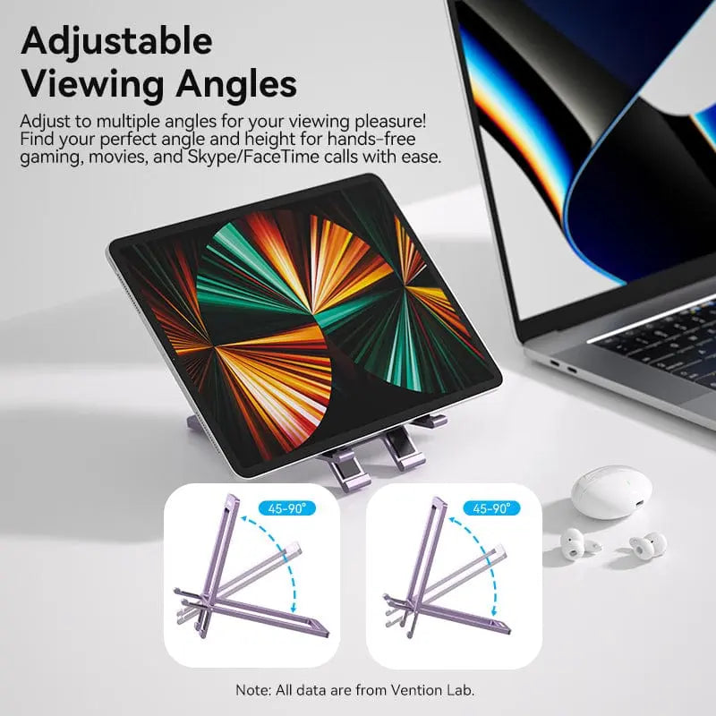 Vention Portable Cell Phone Stand Holder for Desk Aluminum Alloy Type Gray - Vention