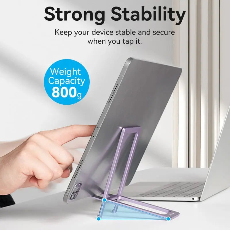 Vention Portable Cell Phone Stand Holder for Desk Aluminum Alloy Type Gray - Vention