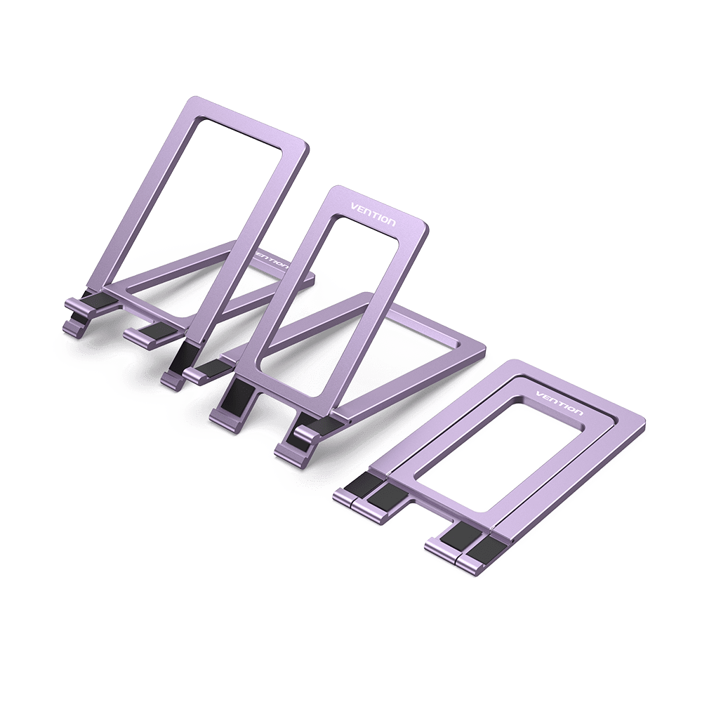 Vention Portable Cell Phone Stand Holder for Desk Aluminum Alloy Type Gray - Vention