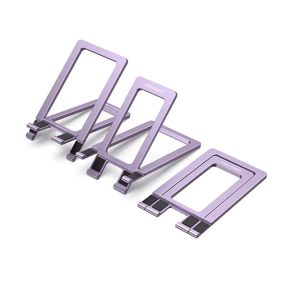 Vention Portable Cell Phone Stand Holder for Desk Aluminum Alloy Type Gray - Vention