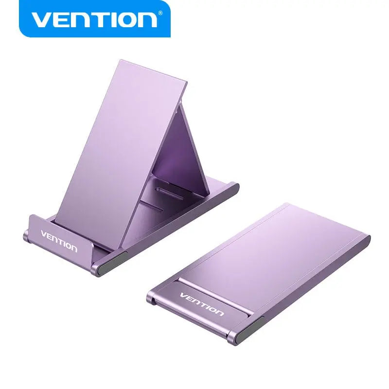 Vention Portable 3-Angle Cell Phone Stand Holder for Desk Gray Aluminium Alloy Type - Vention