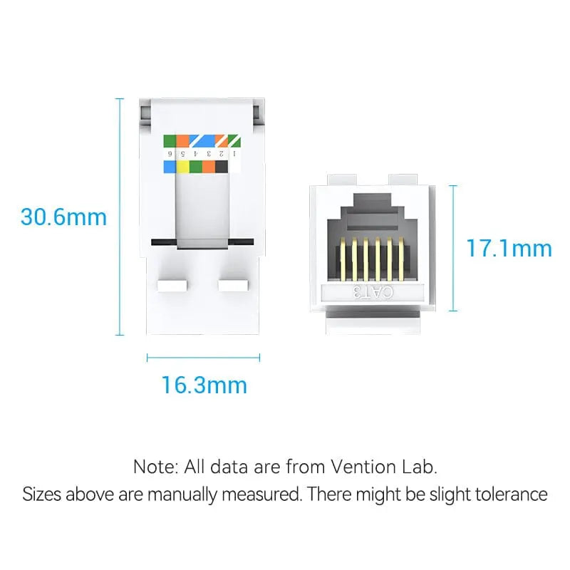Vention RJ11 Tool-Less Keystone Jack - Vention