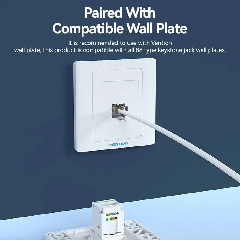 Vention RJ11 Tool-Less Keystone Jack - Vention