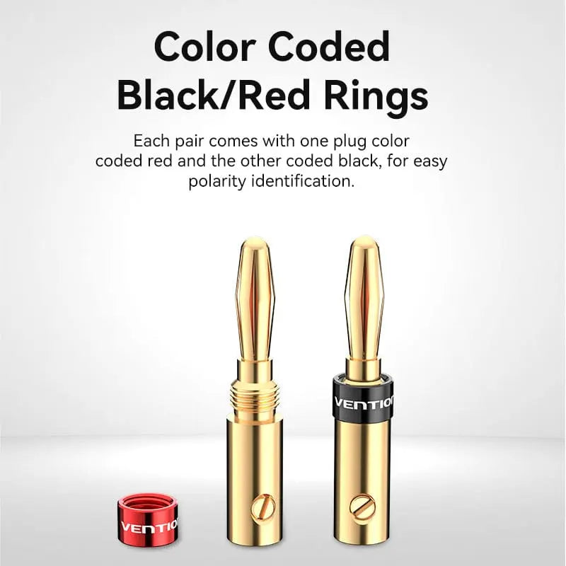 Vention Speaker Banana Plugs Gold Plated 1 Pair - Vention