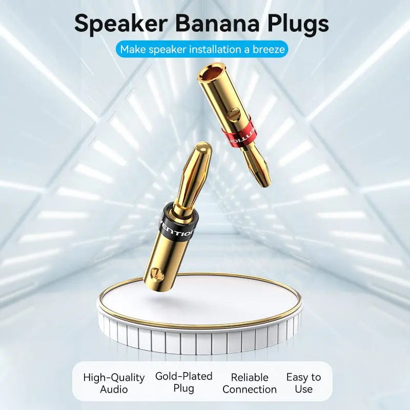 Vention Speaker Banana Plugs Gold Plated 1 Pair - Vention