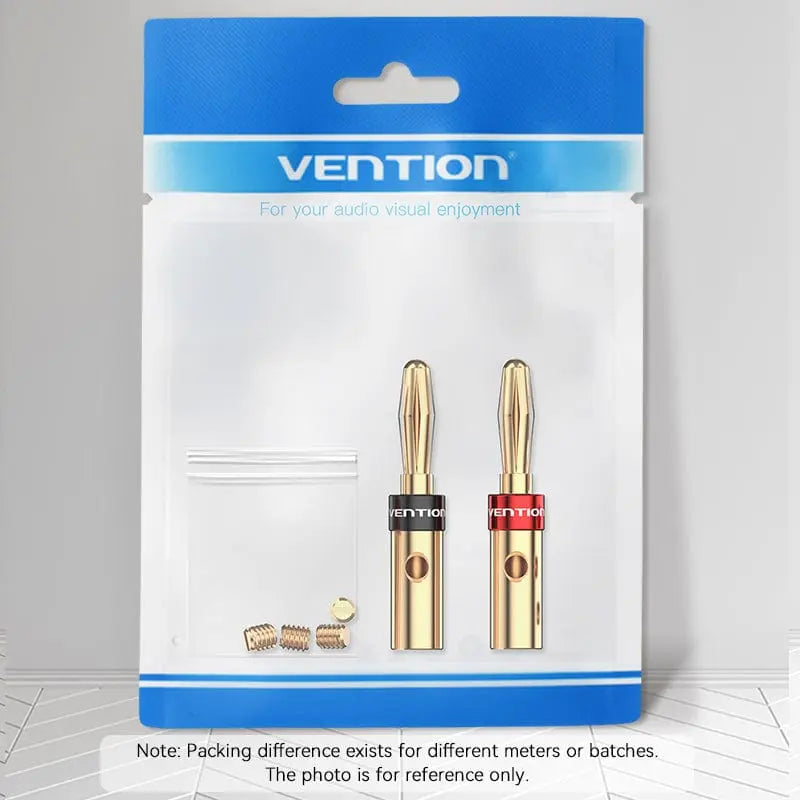 Vention Speaker Banana Plugs Gold Plated 1 Pair - Vention