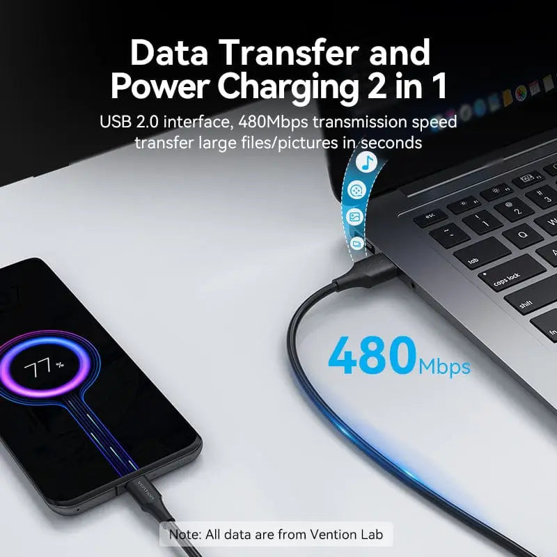 Vention USB 2.0 A Male to C Male 3A Cable - Vention
