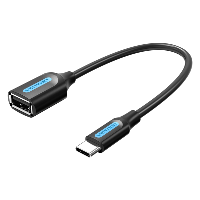 VENTION USB 2.0 C Male to A Female OTG cable 0.15M Black PVC Type