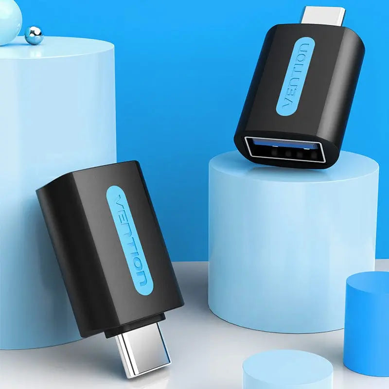 Vention USB-C Male to USB 3.0 Female OTG Adapter Black PVC Type - Vention