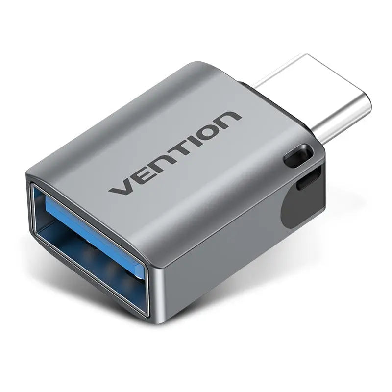 Vention USB-C Male to USB 3.0 Female OTG Adapter Gray Aluminum Alloy Type - Vention