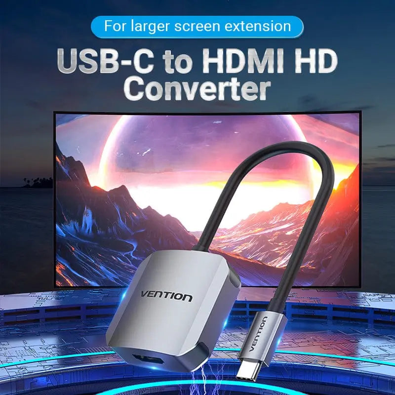 Vention USB-C to HDMI™ Converter 0.15M Gray Aluminum Alloy Type - Vention