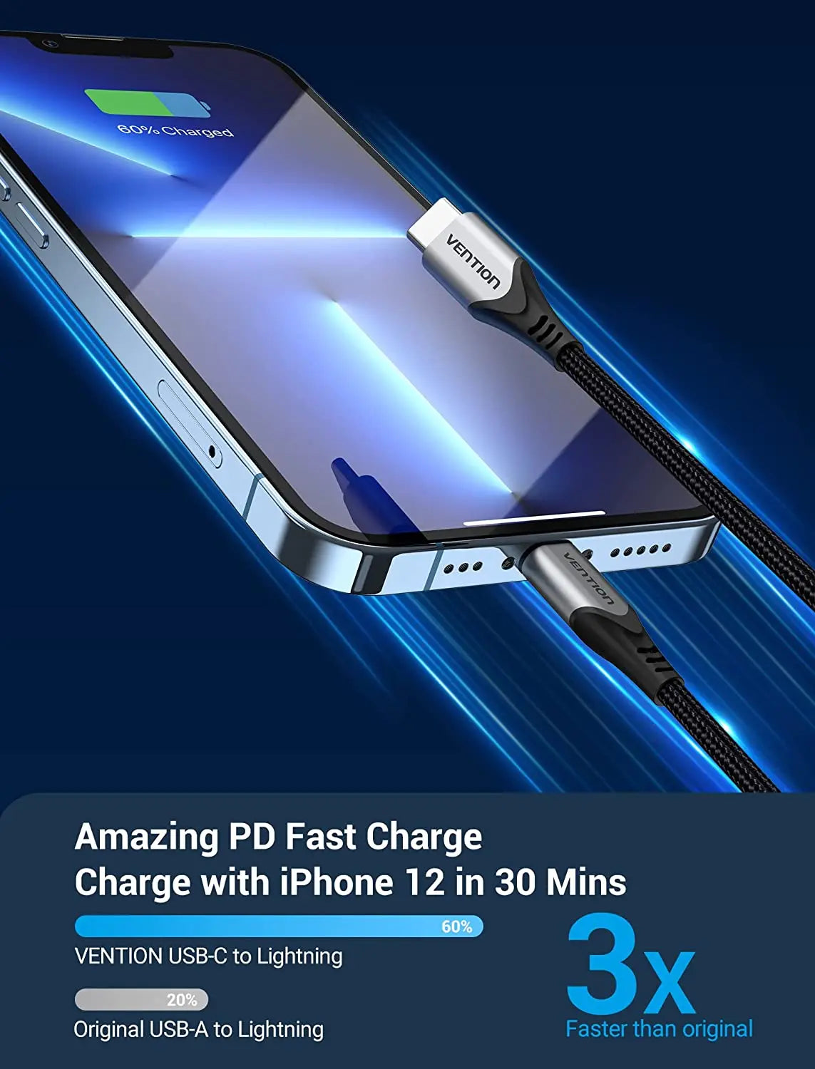 Vention USB 2.0 C to Lightning Cable Aluminum Alloy Type - Vention