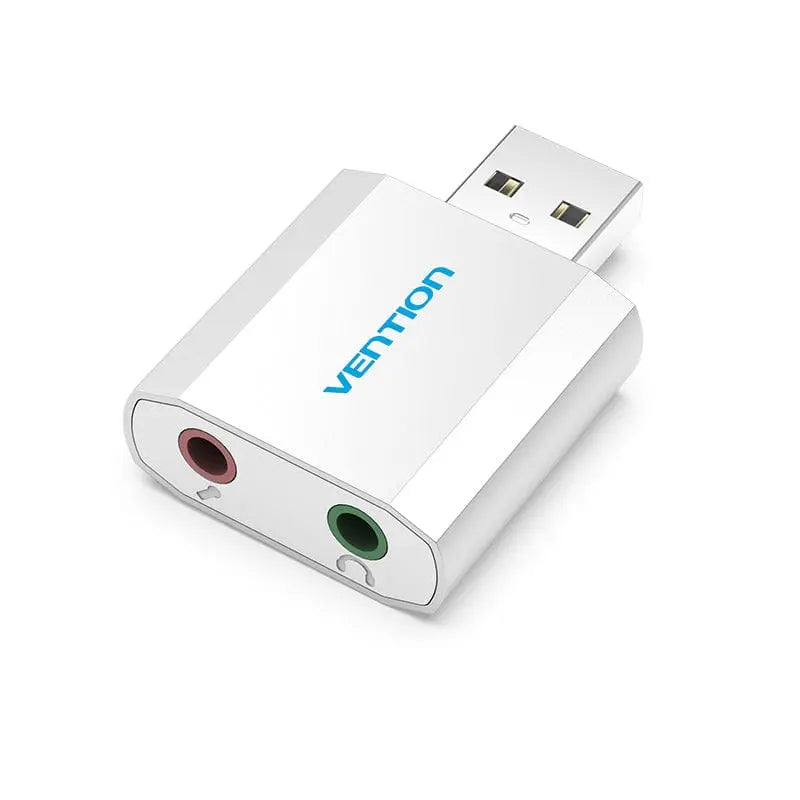 Vention USB External Sound Card Silvery Metal Type - Vention