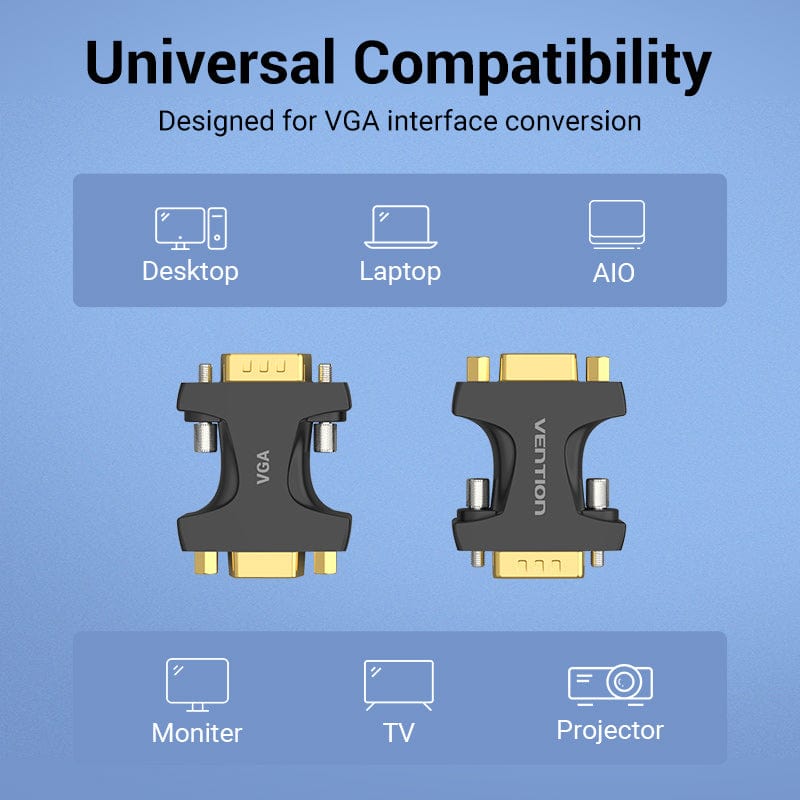 VENTION VGA Male to Female Adapter for TV Monitor computer Laptop