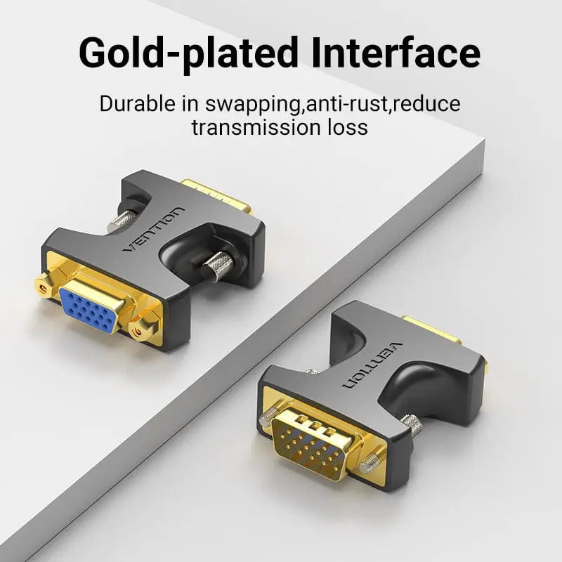 Vention VGA Male to Female Adapter Black - Vention