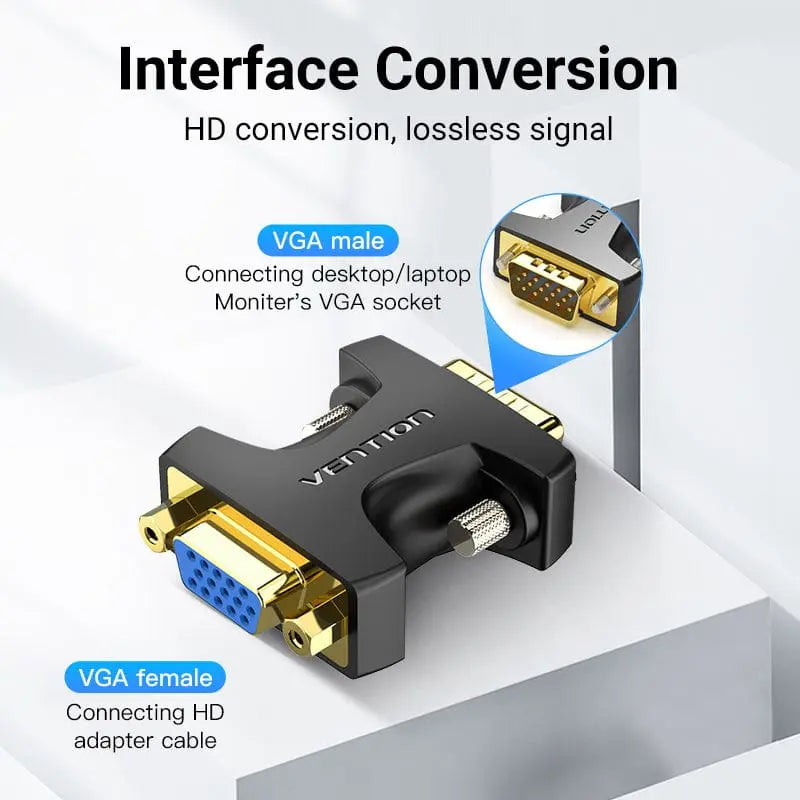 Vention VGA Male to Female Adapter Black - Vention