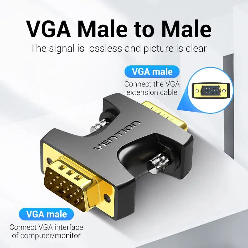 Vention VGA Male to Male Adapter Black - Vention