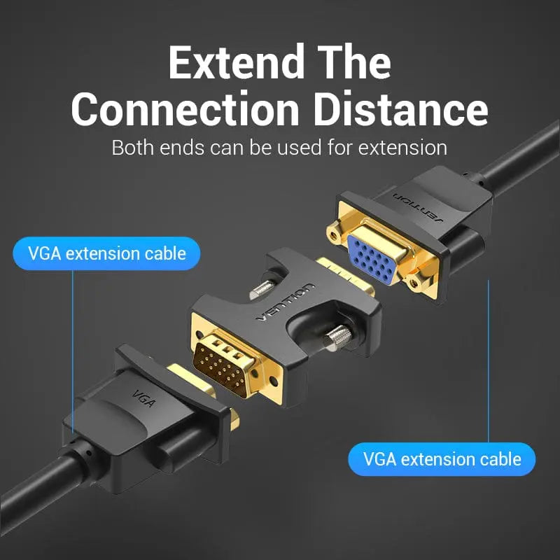 Vention VGA Male to Male Adapter Black - Vention
