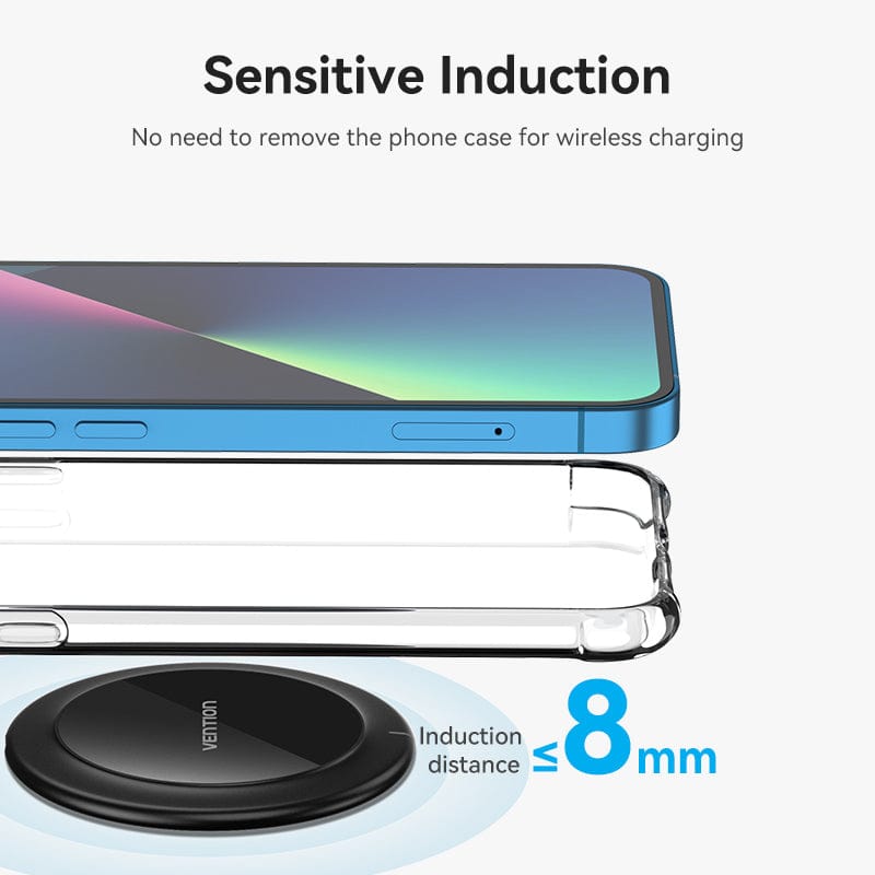 VENTION Wireless Charger 15W Black Mirrored Surface Type