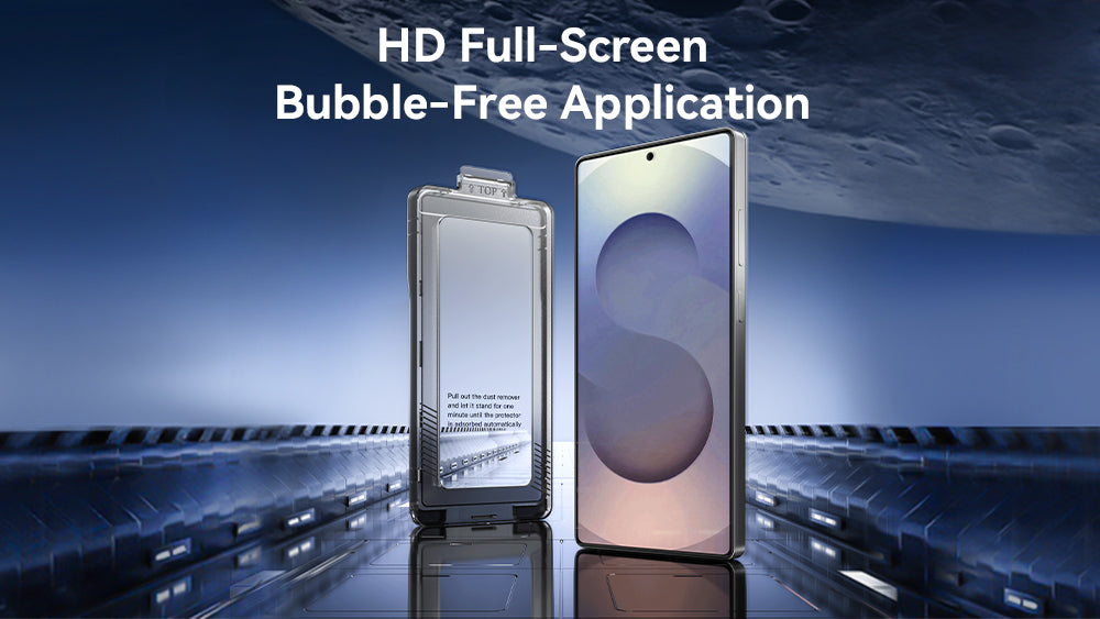 All-in-One Dust Removal HD Tempered Glass Screen Protector