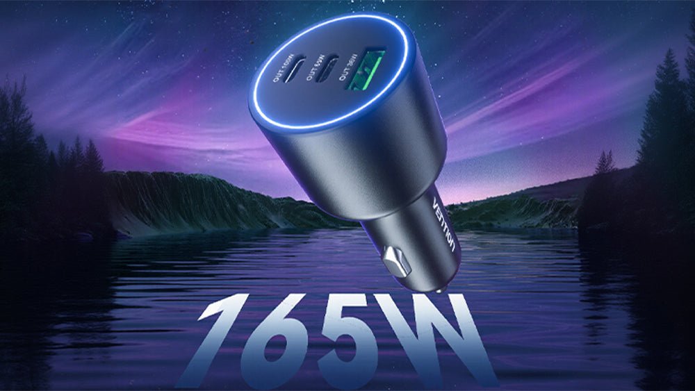 165W 3-Port Car Charger – Your Ultimate Fast-Charging Savior! - Vention
