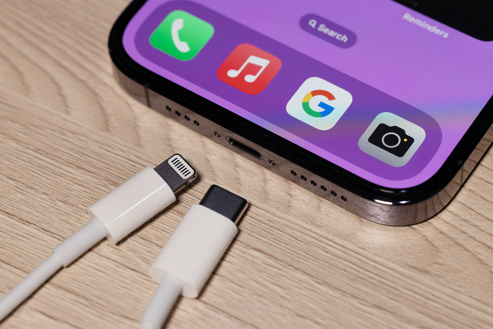 Apple Iphone with Both Usb-c and Lightning Cable Charger